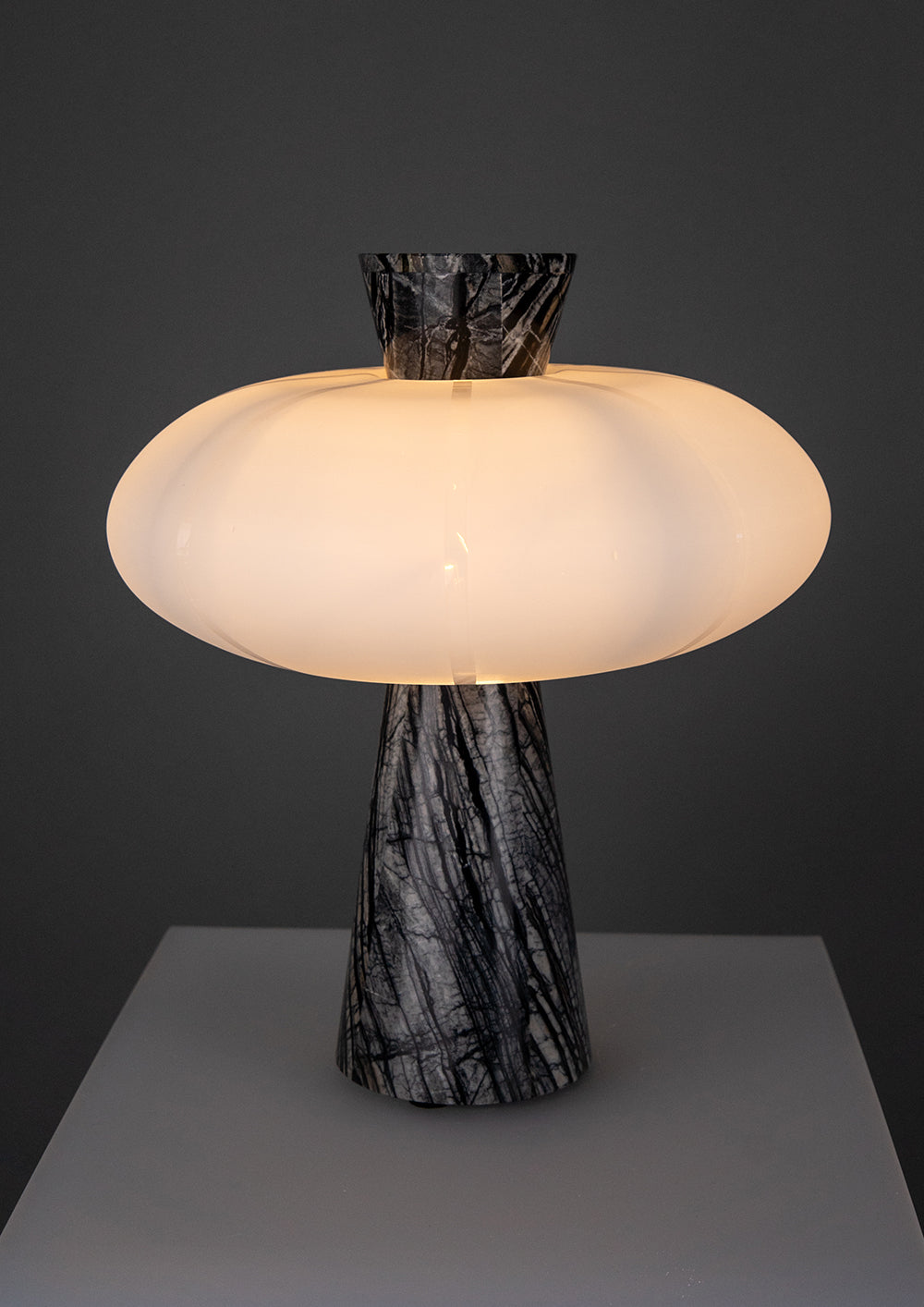 Andorra Table Lamp | Opal White Glass