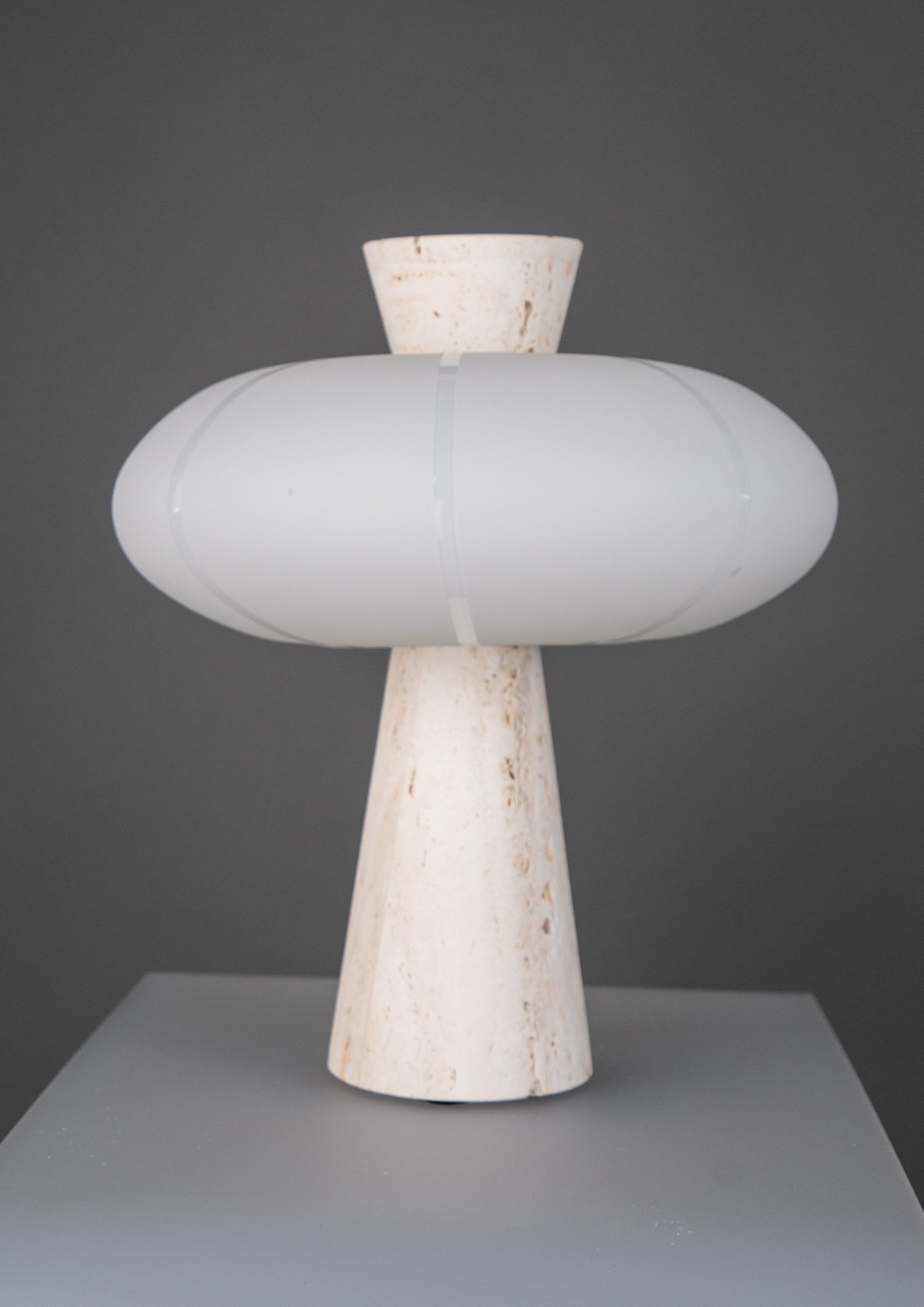 Andorra Table Lamp | Opal White Glass