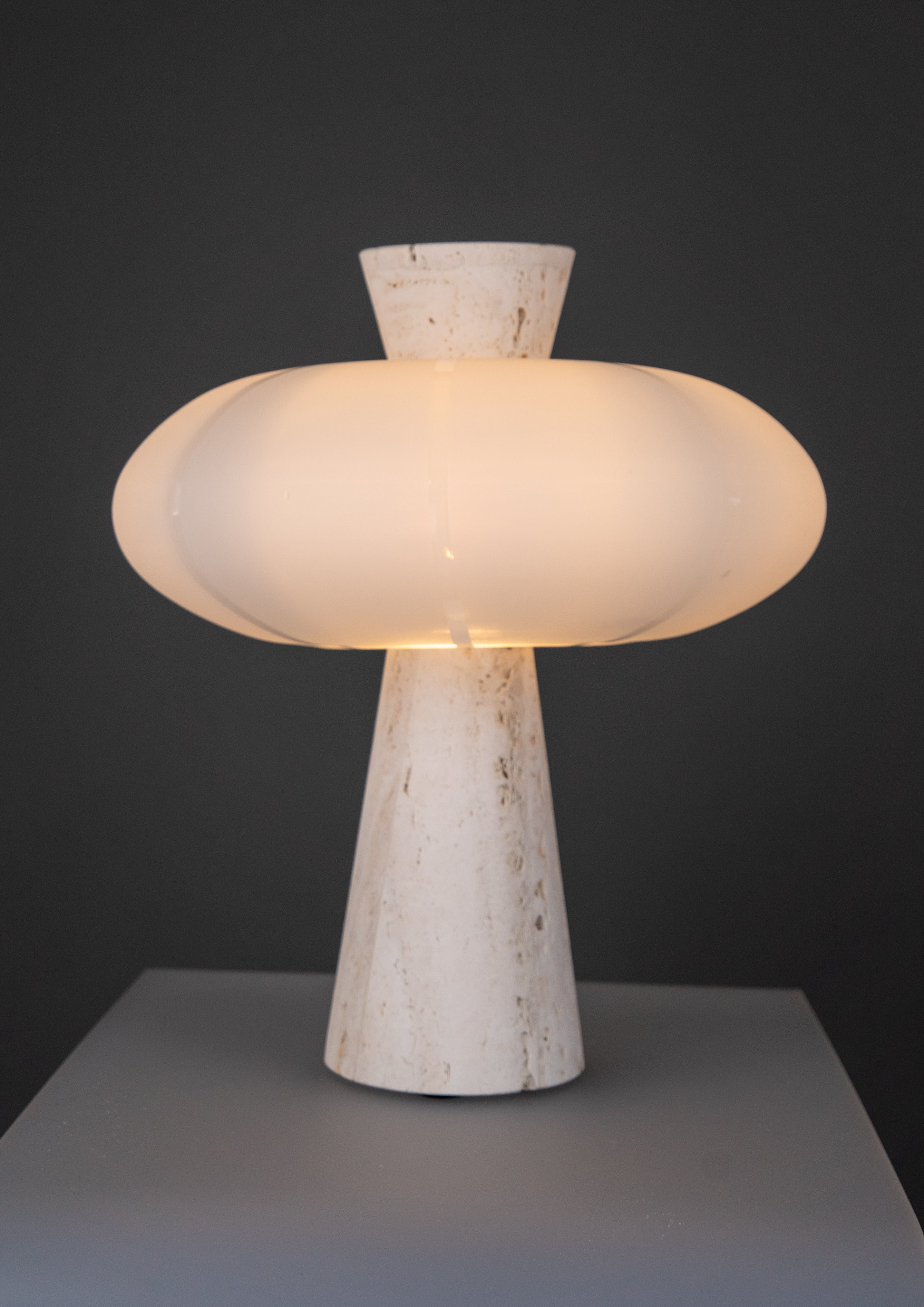 Andorra Table Lamp | Opal White Glass