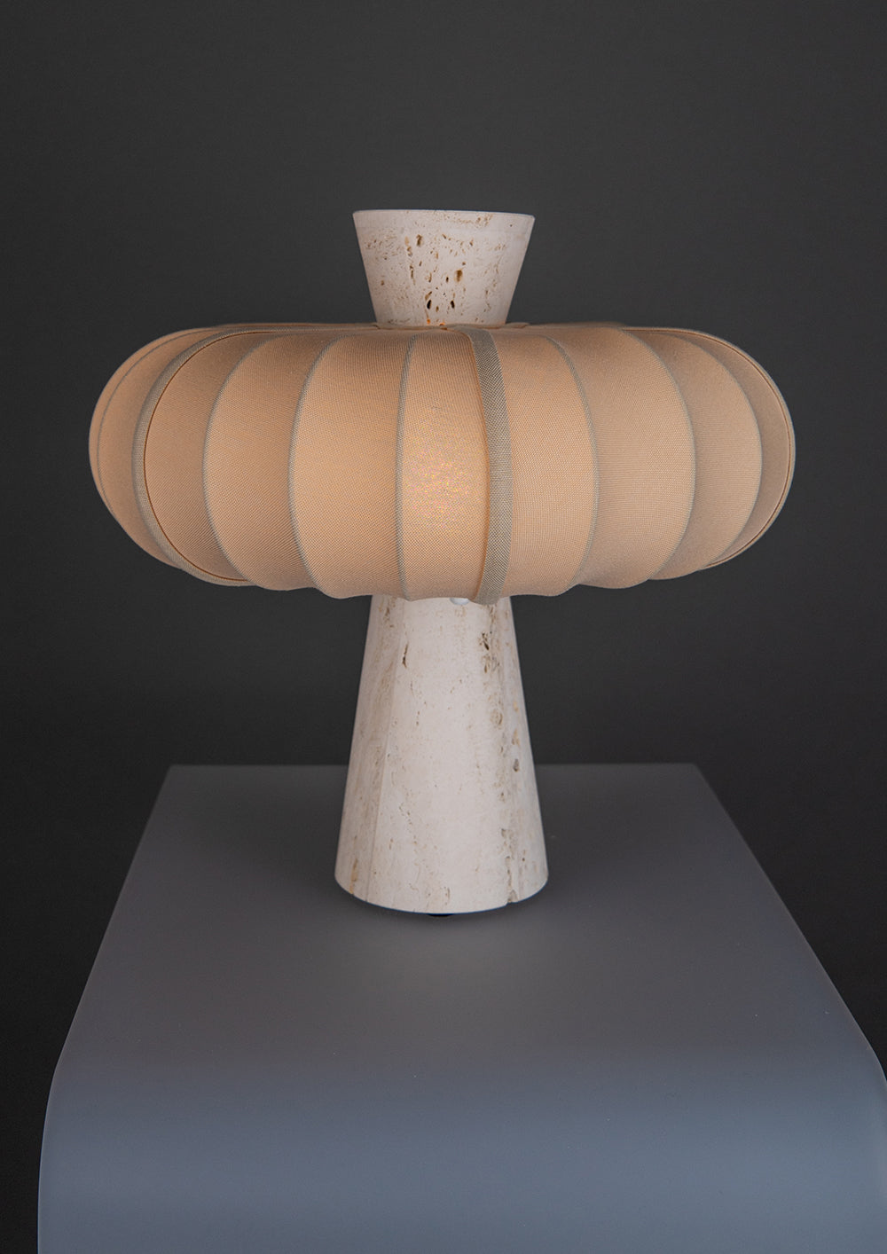 Andorra Table Lamp | White Travertine