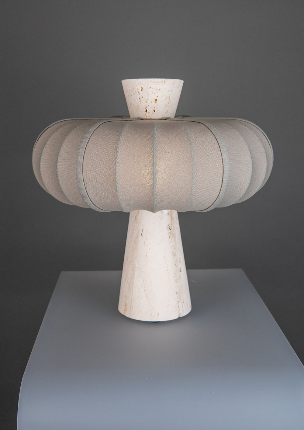 Andorra Table Lamp | White Travertine