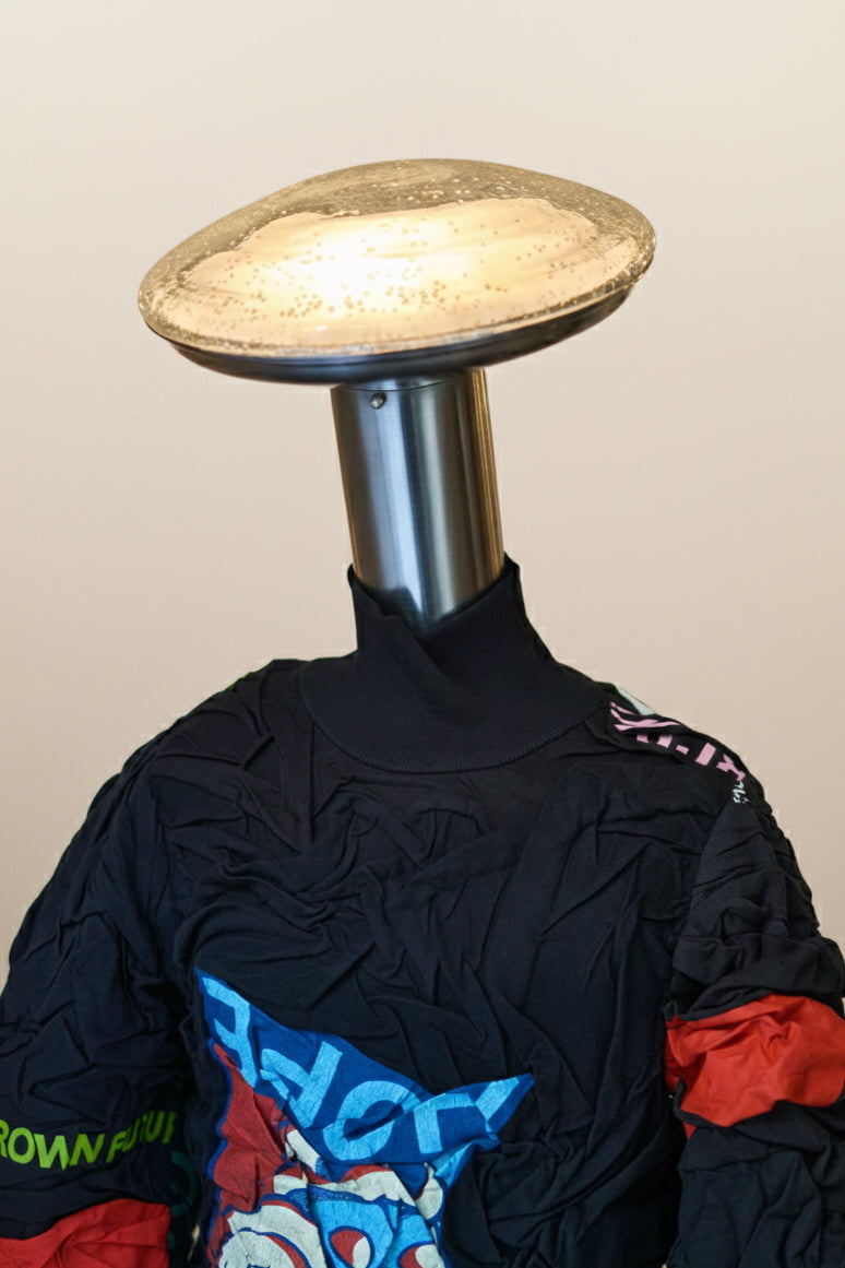 Retro-Futuristic Steel Table Lamp 45-23 Cbb-St AG