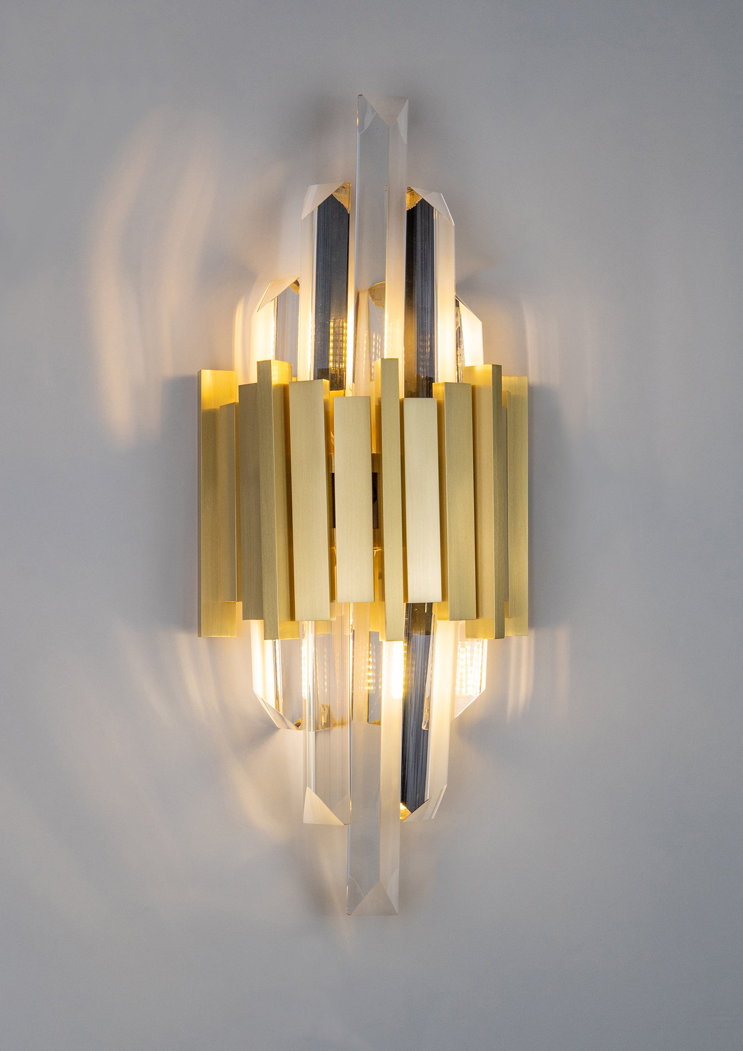 Art Deco Brass Wall Light 18-25 C-Bs-ZL