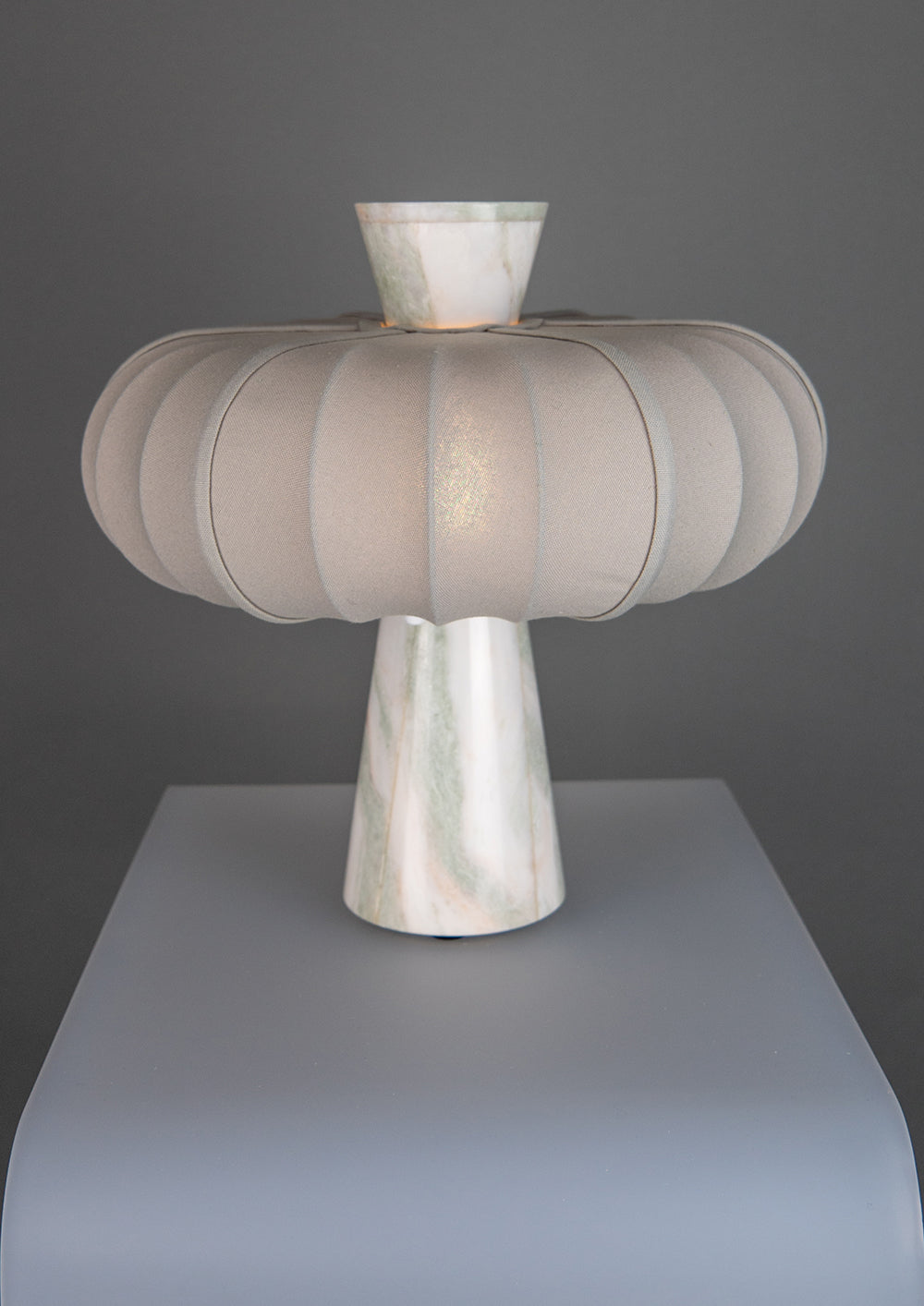 Andorra Table Lamp | Mild Ombre Cotton - Caribbean Green Marble