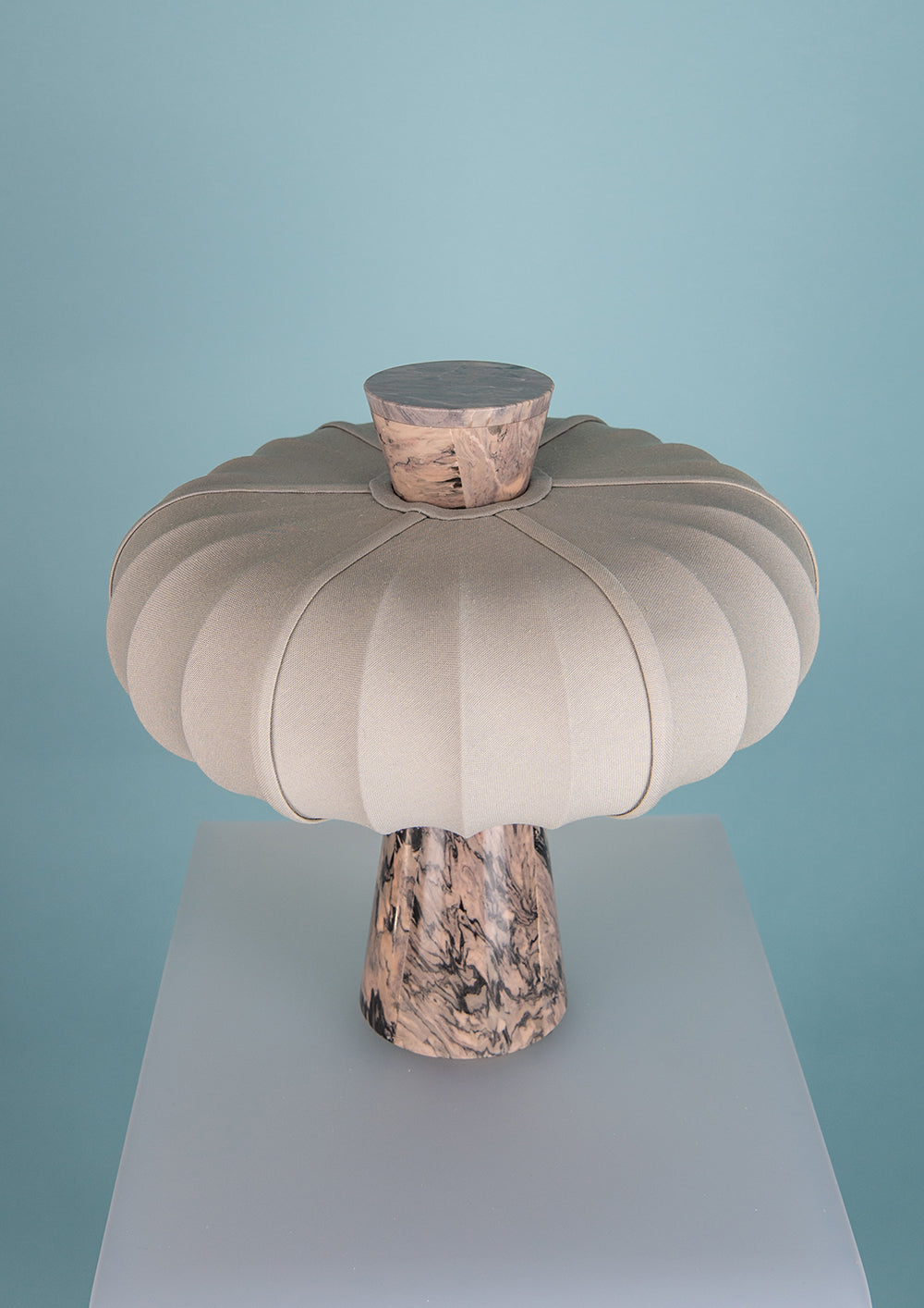 Andorra Table Lamp | Mild Ombre Cotton - Terrestrial Brown Marble