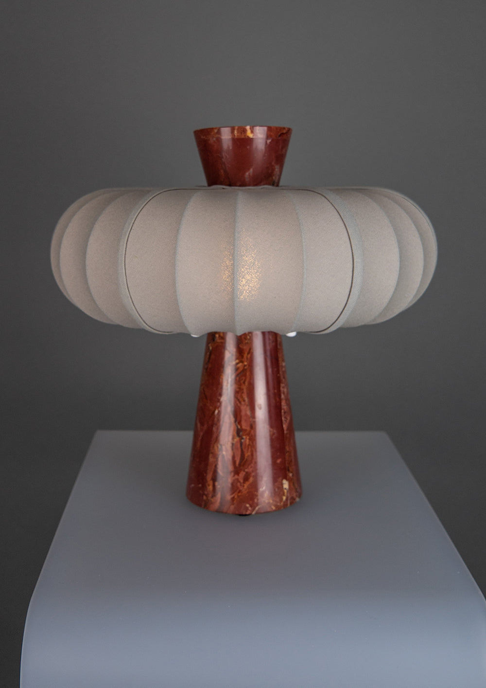 Andorra Table Lamp | Mild Ombre Cotton - Venetian Red Marble