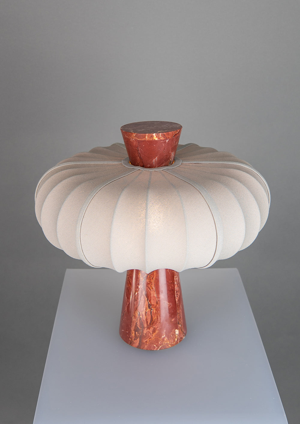 Andorra Table Lamp | Mild Ombre Cotton - Venetian Red Marble