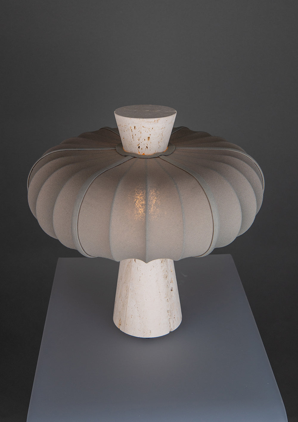 Andorra Table Lamp | Mild Ombre Cotton - White Travertine